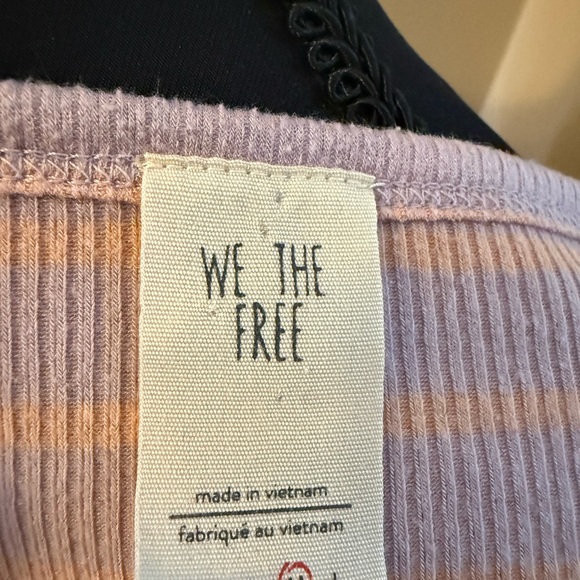 We The Free Lavender and Peach Striped Long Sleeve Top - Picture 4 of 5